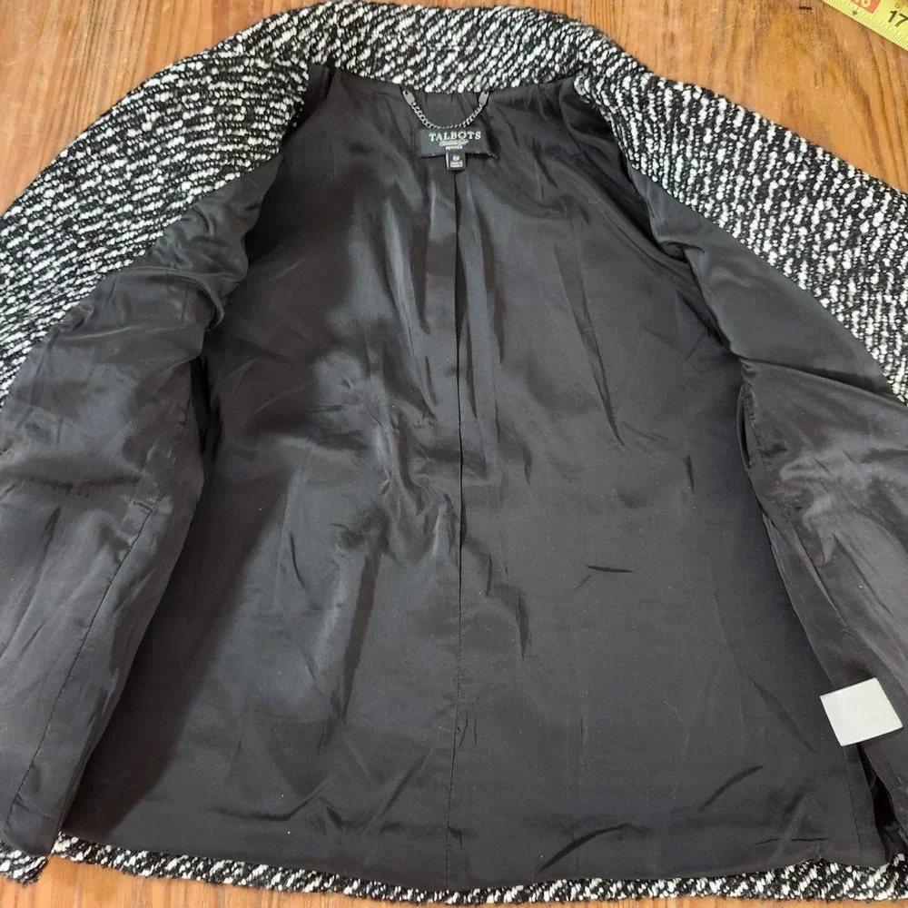 Talbots Double Breasted Cropped Wool Alpaca Blend Double Breasted Pea‎ Coat 6P